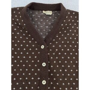 Vintage 70s Wintuk Cardigan Sweater Womens XS Brown Button Acrylic Pullover